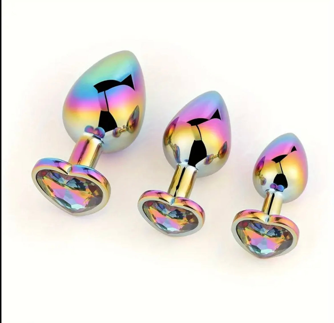 Metal Butt plug colorful - Plush Intimates Boutique