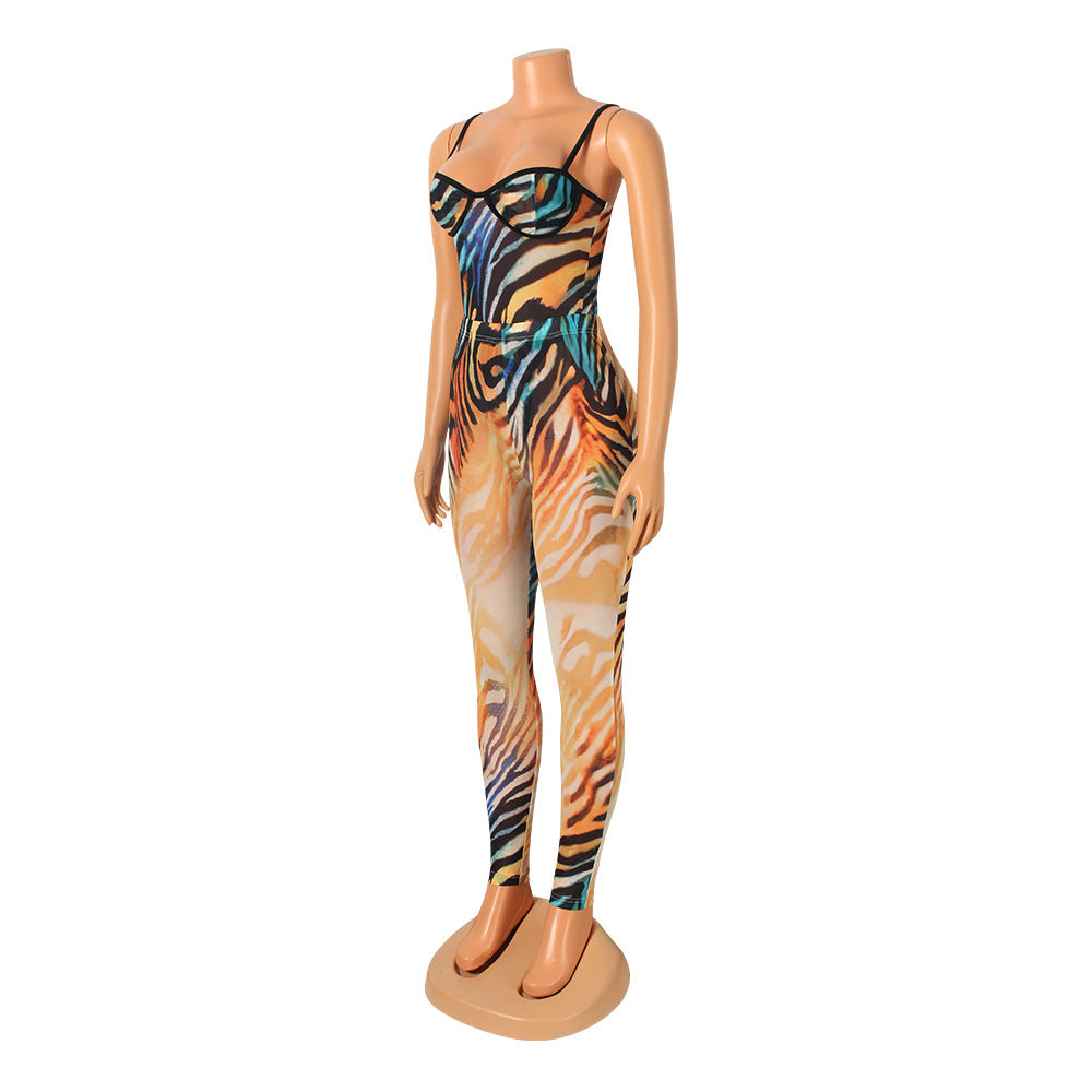 MESHA Sling Jumpsuit Two-Piece Trousers Suit