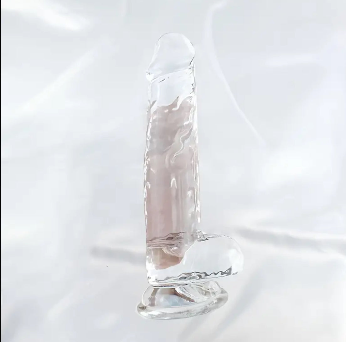 Pink clear suction dildo - Plush Intimates Boutique