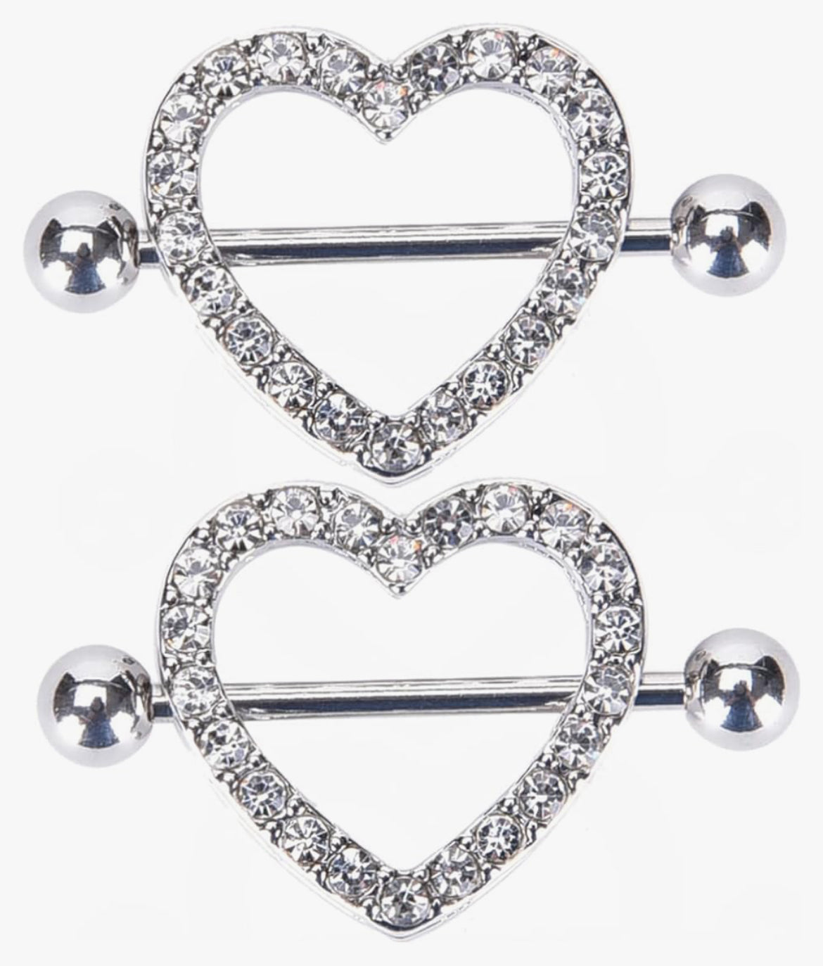 Heart shaped nipple rings - Plush Intimates Boutique