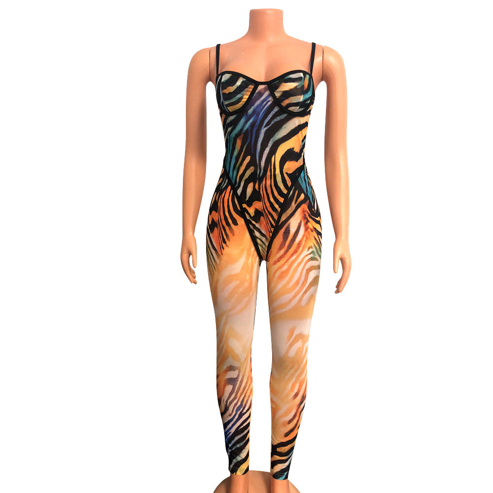 MESHA Sling Jumpsuit Two-Piece Trousers Suit