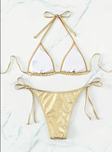 Load image into Gallery viewer, Gold swim suit | hot summer
