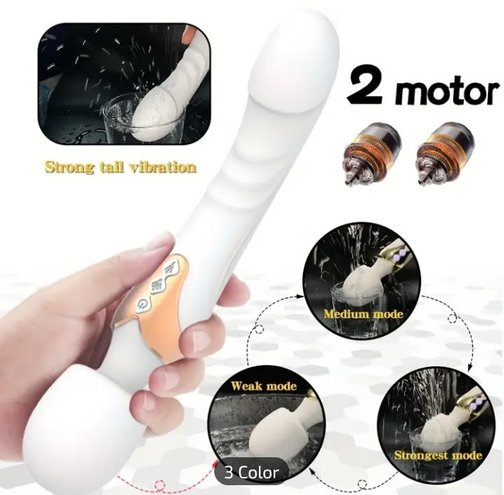 Powerful vibrator silicone double