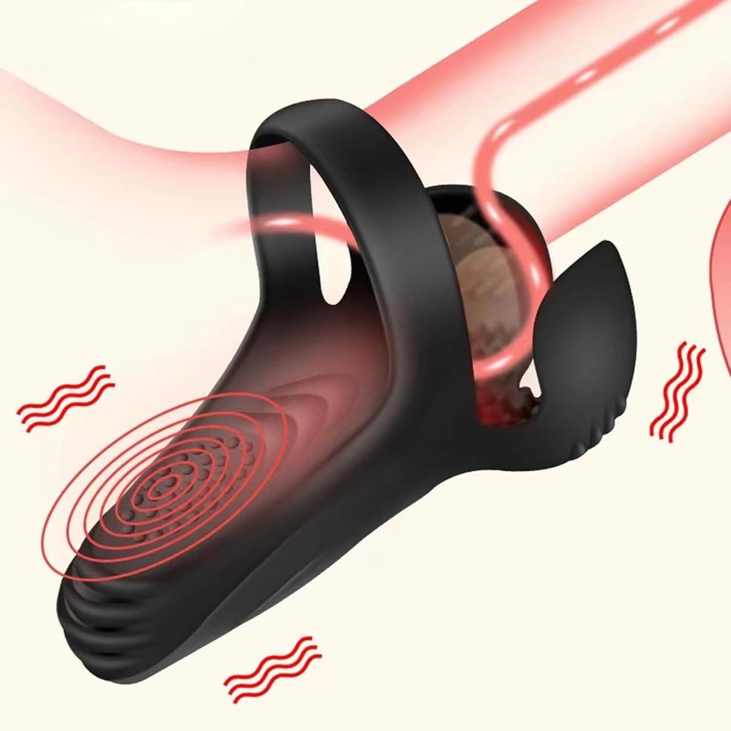 Men's Silicone Ring Resonance Electric Massager(THE BEST)