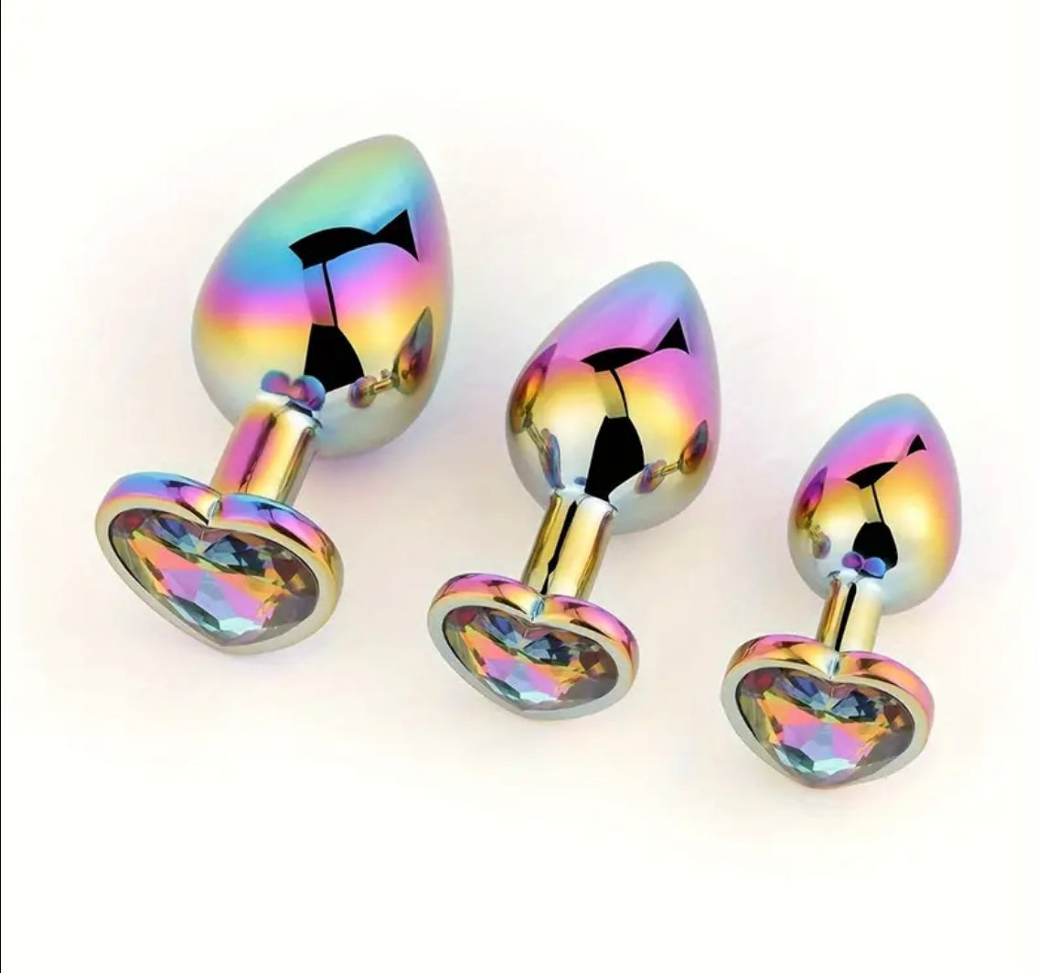 Metal Butt plug colorful - Plush Intimates Boutique