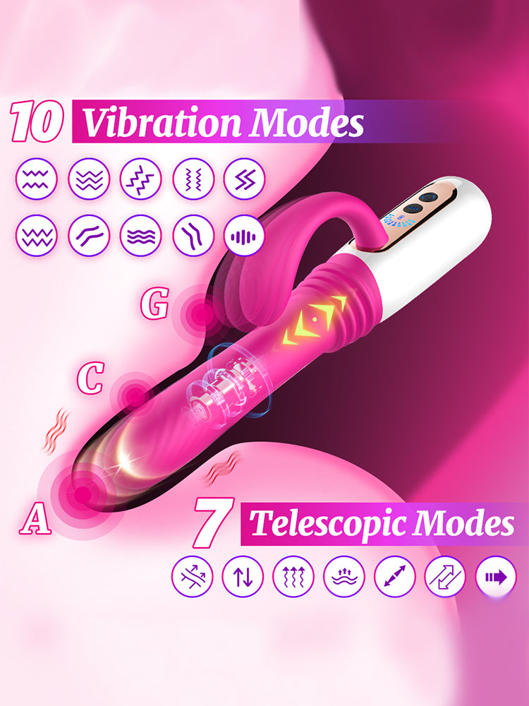 Thrusting Dildo Vibrator w/ Remoted Realistic feeling w/ 10 Vibrating moods