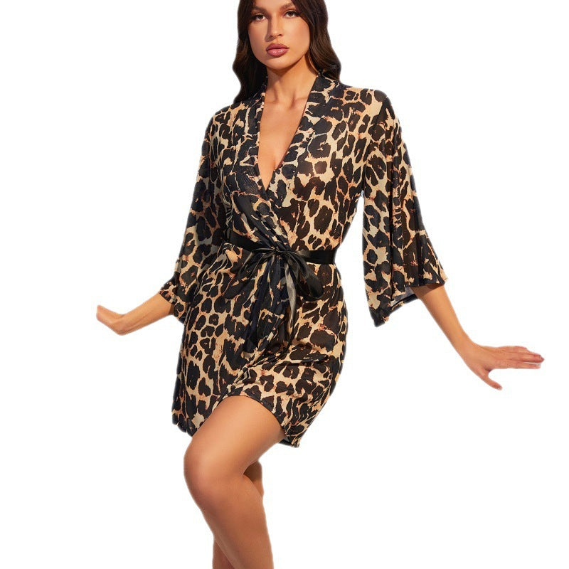 American Style Women's Leopard Robe
