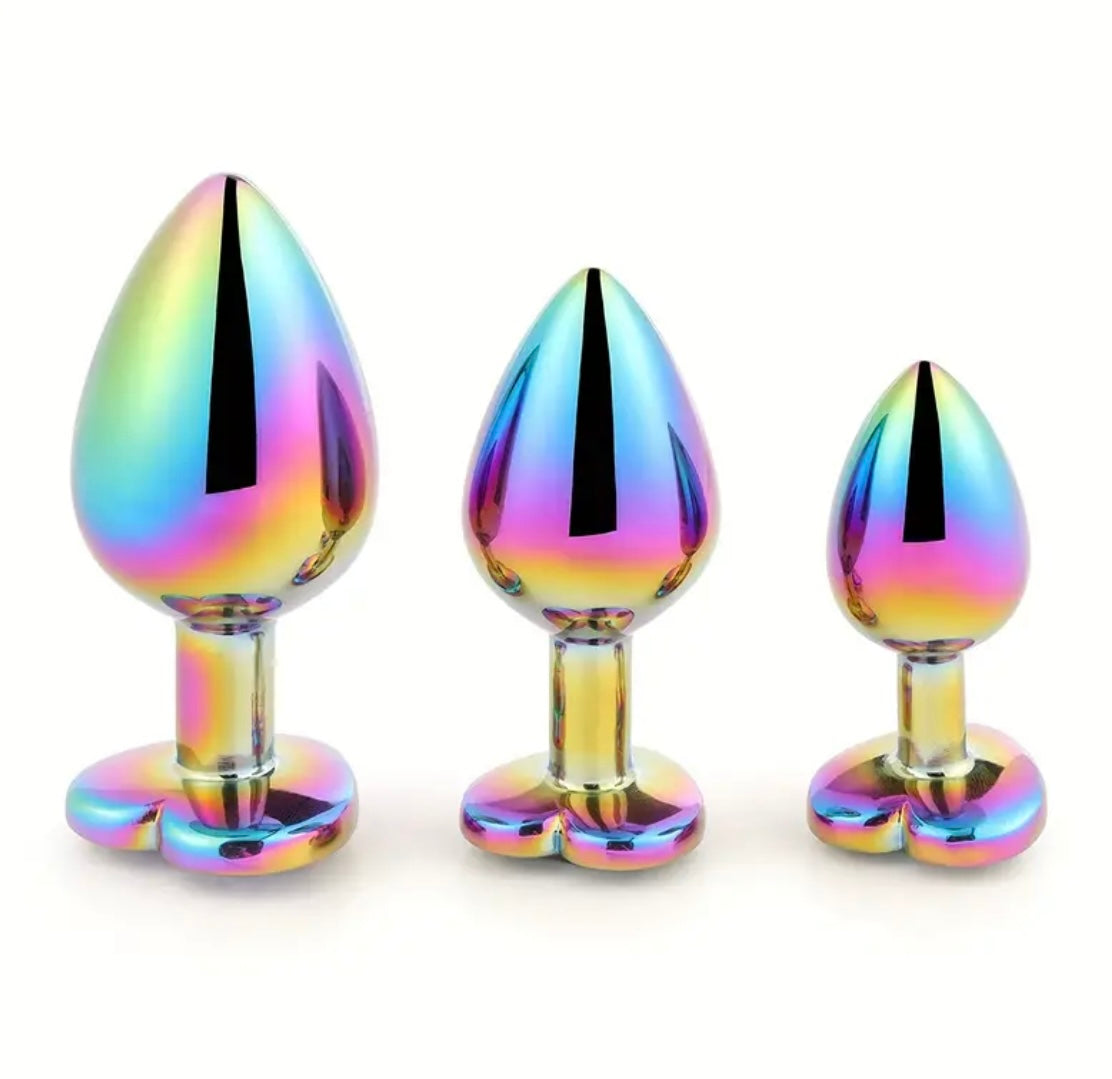 Metal Butt plug colorful - Plush Intimates Boutique