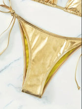 Load image into Gallery viewer, Gold swim suit | hot summer

