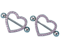 Load image into Gallery viewer, Heart shaped nipple rings
