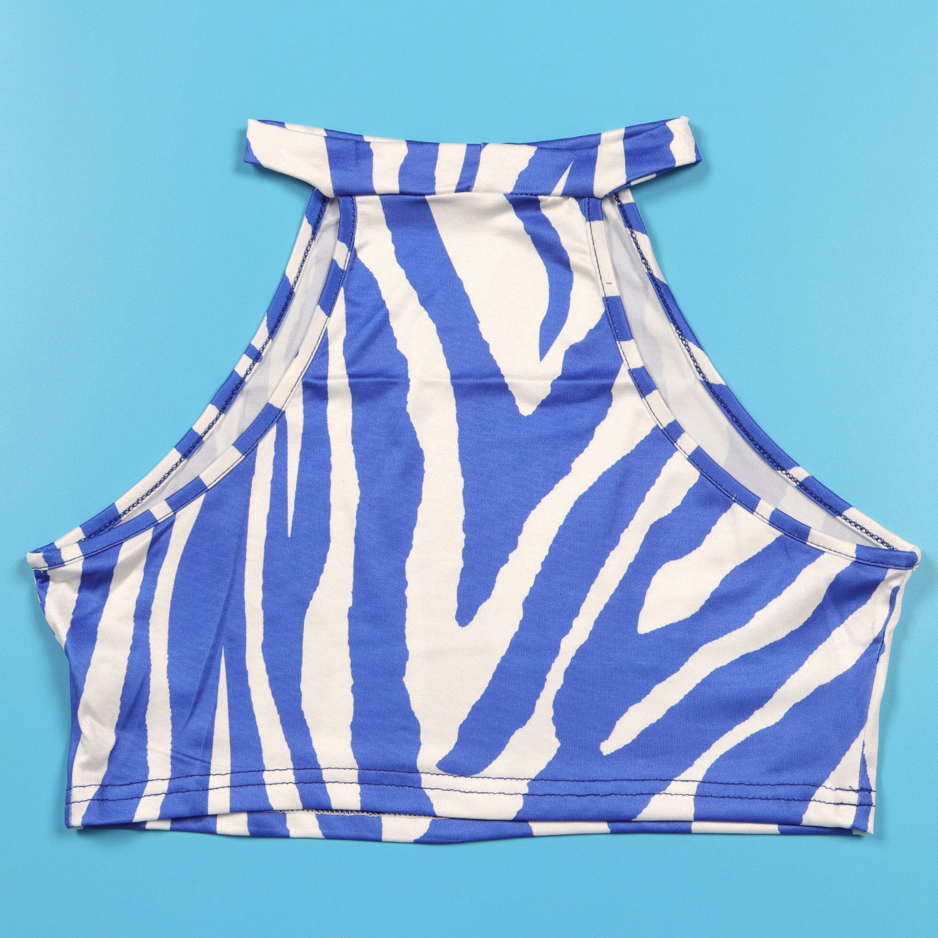 Summer Women Sets | Sleeveless Sexy Striped Print Crop Top and Long Skirt Set | Night Club Party Beach 2 Two Piece Sets