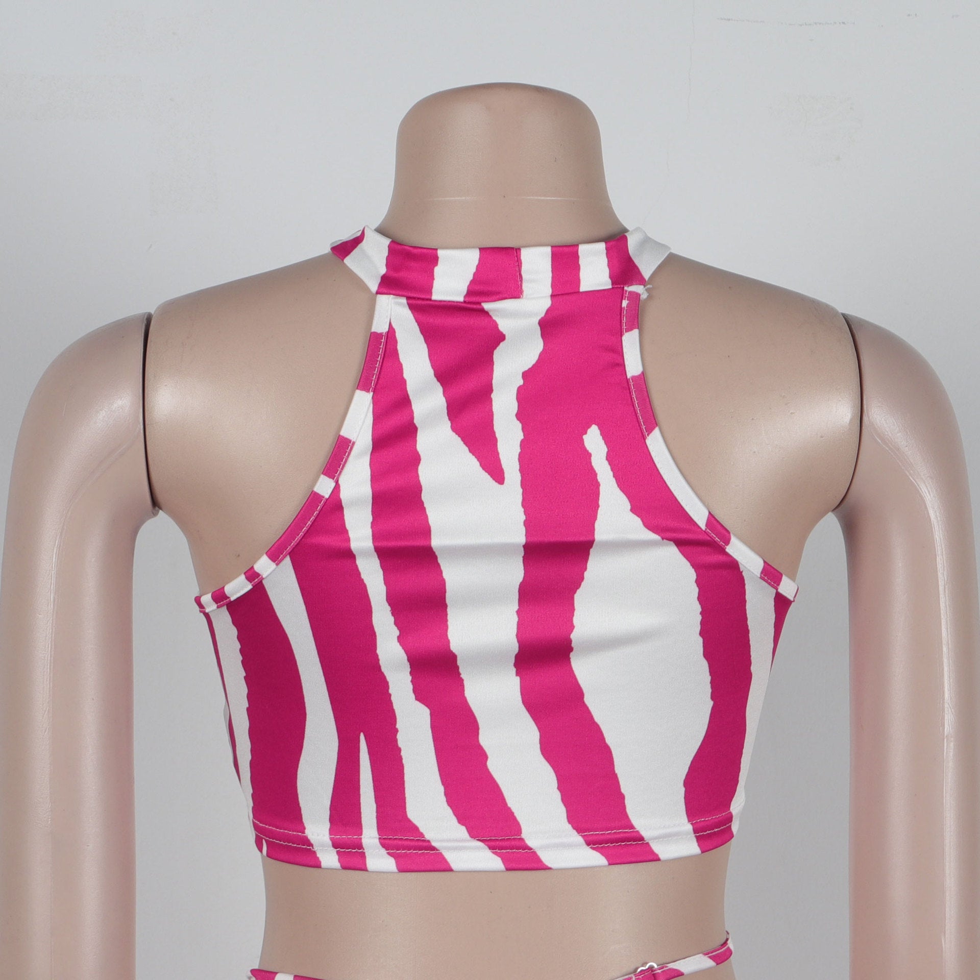 Summer Women Sets | Sleeveless Sexy Striped Print Crop Top and Long Skirt Set | Night Club Party Beach 2 Two Piece Sets