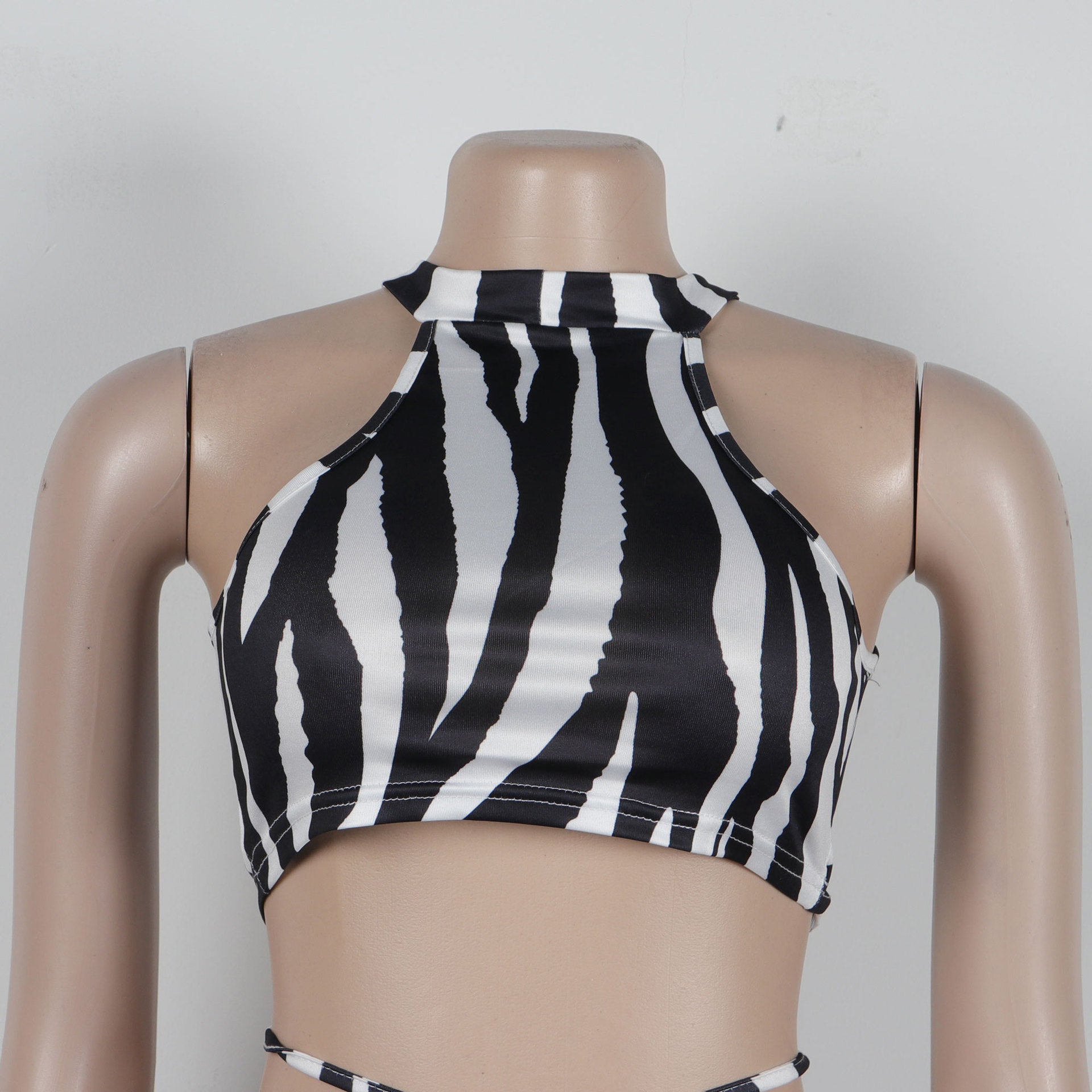 Summer Women Sets | Sleeveless Sexy Striped Print Crop Top and Long Skirt Set | Night Club Party Beach 2 Two Piece Sets