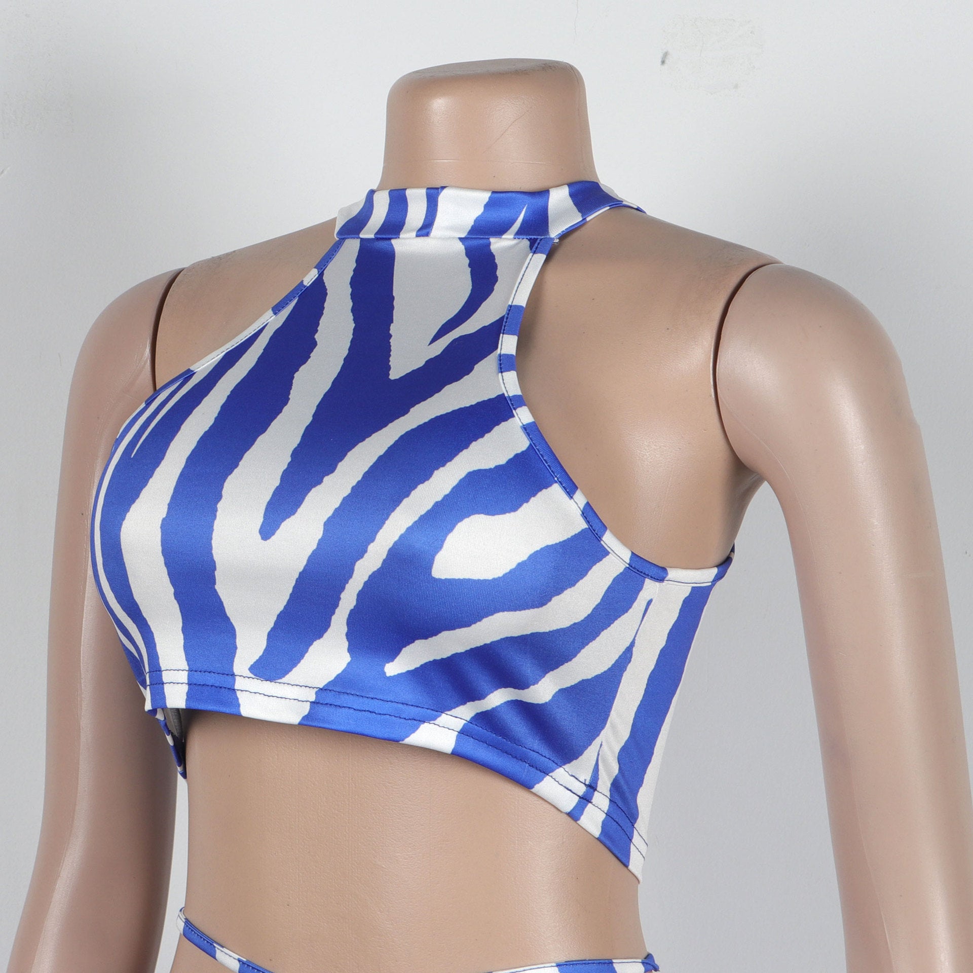 Summer Women Sets | Sleeveless Sexy Striped Print Crop Top and Long Skirt Set | Night Club Party Beach 2 Two Piece Sets