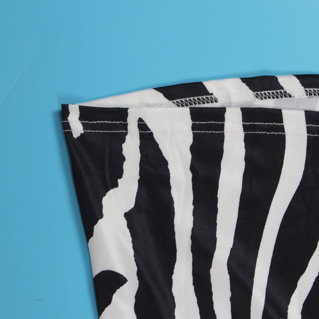Summer Women Sets | Sleeveless Sexy Striped Print Crop Top and Long Skirt Set | Night Club Party Beach 2 Two Piece Sets
