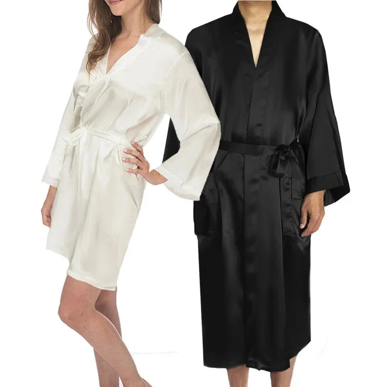 King And Queen Satin Robes Set | Couple anniversary | date night | wifey & husband