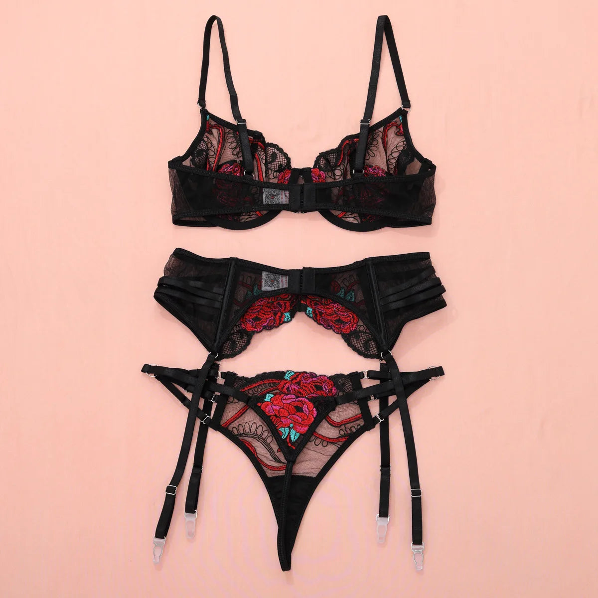 Sexy Lingerie | Pack Women Floral Fancy set