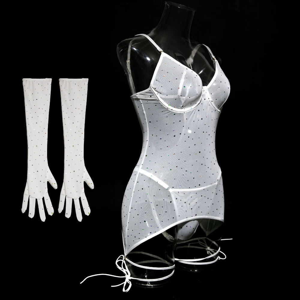 Mesh 3-Piece Intimates Sexy Erotic SET