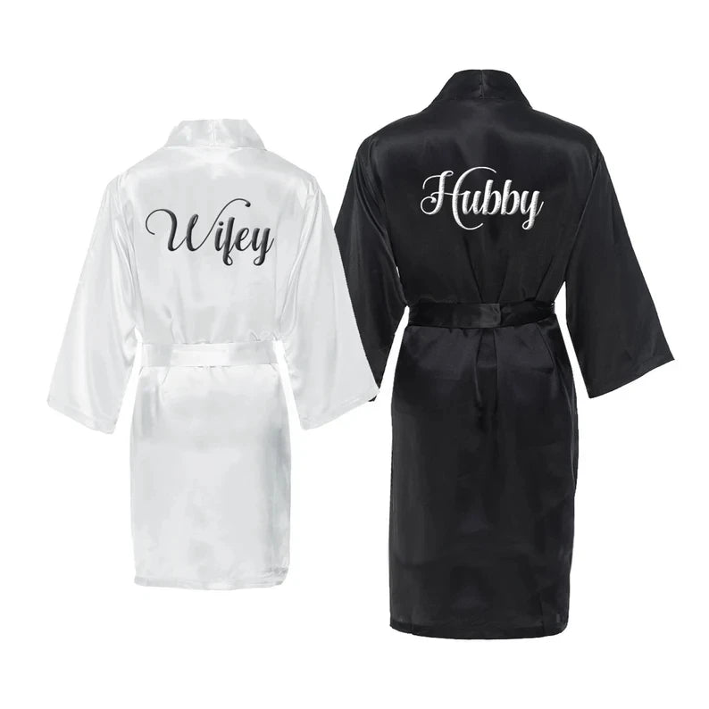 King And Queen Satin Robes Set | Couple anniversary | date night | wifey & husband