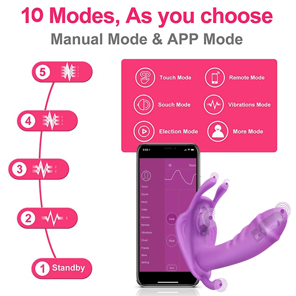 10 Modes Vibration Vibrator Sex Toy for Women Masturbator Clit | Bluetooth APP Control sexy toys Panties|