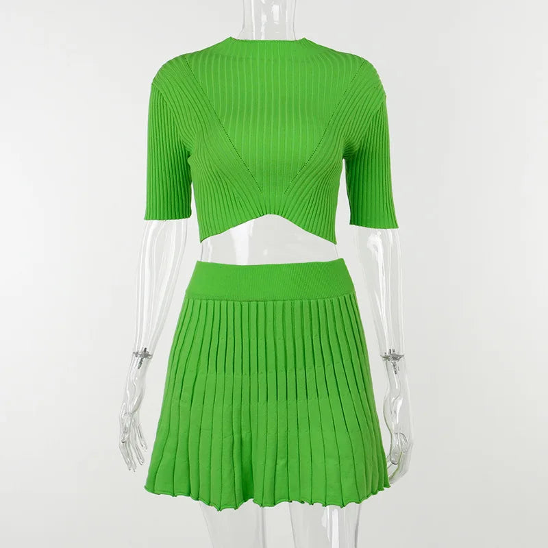 WomenS Winter Mini Skirts 2 Piece Sets