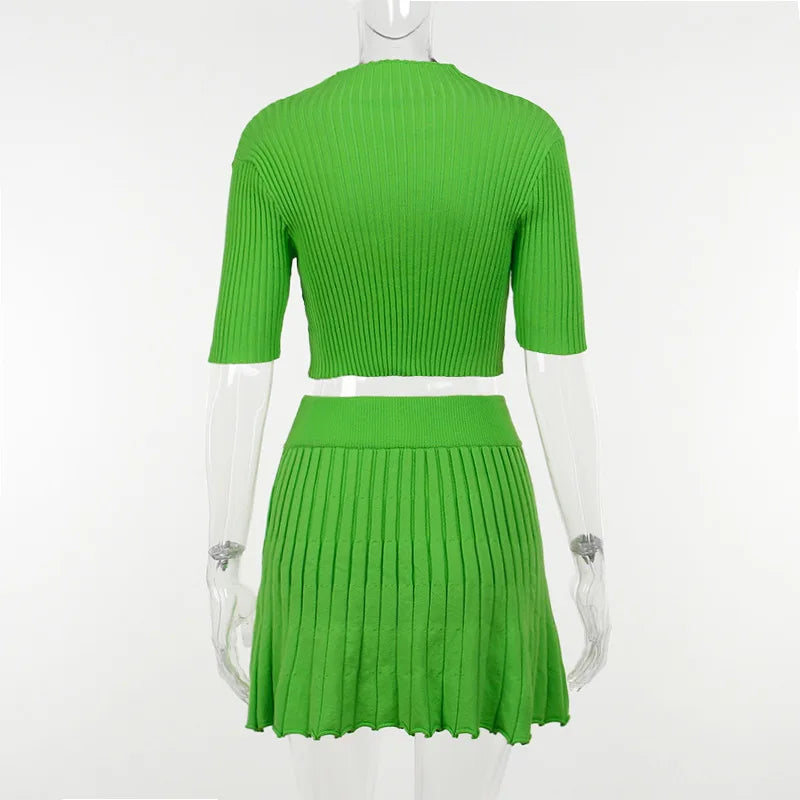 WomenS Winter Mini Skirts 2 Piece Sets
