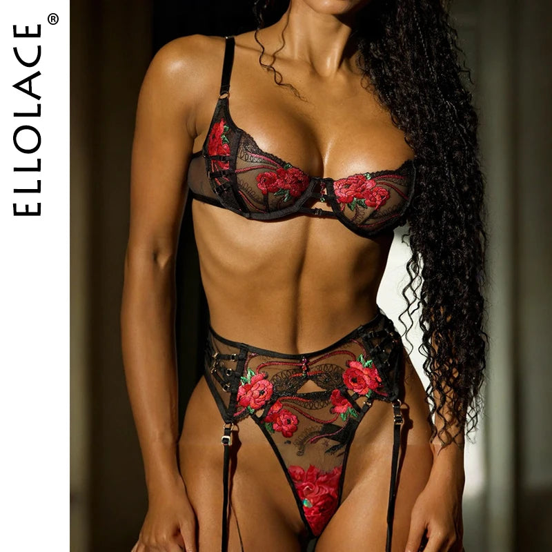 Sexy Lingerie | Pack Women Floral Fancy set