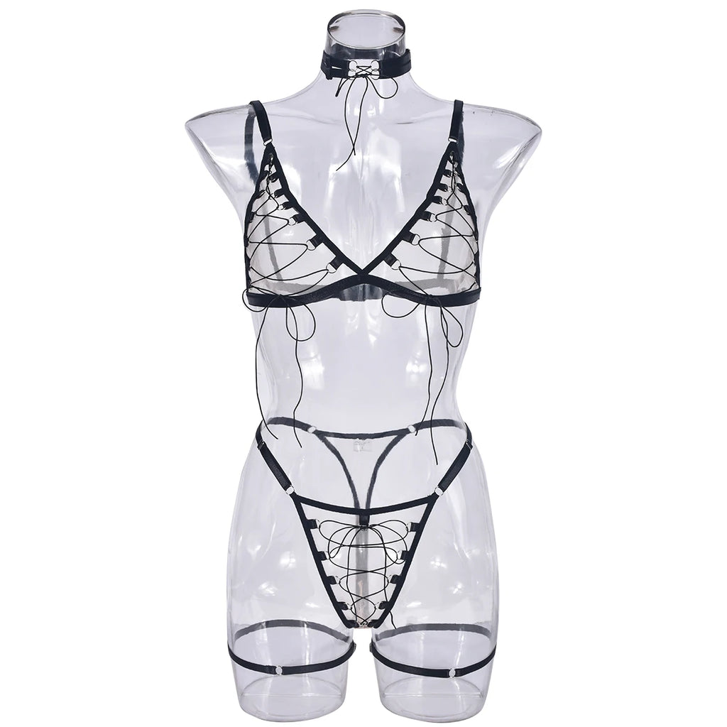 Erotic 4-Piece Seamless Intimate Sexy Set