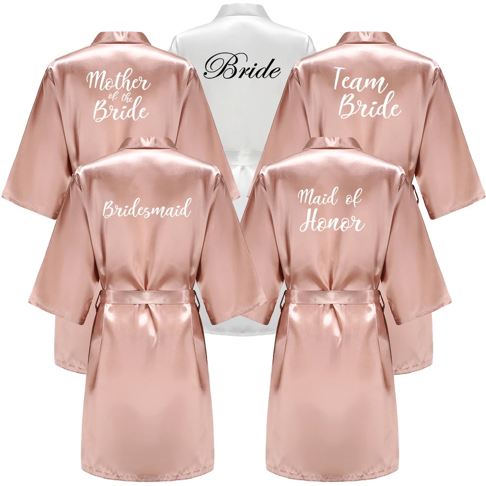 Bridal Party | Gifts Team | Gown Silk Satin| Bridal Robes