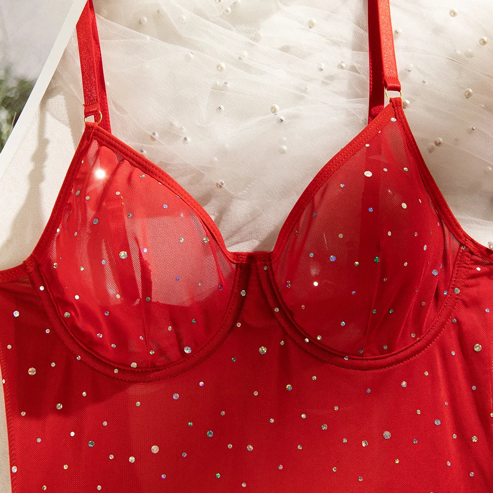 Mesh 3-Piece Intimates Sexy Erotic SET