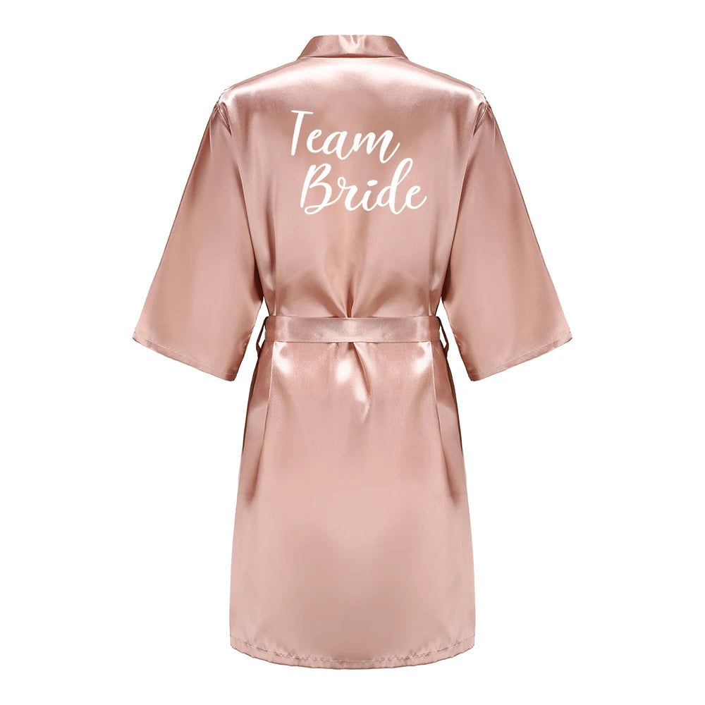 Bridal Party | Gifts Team | Gown Silk Satin| Bridal Robes