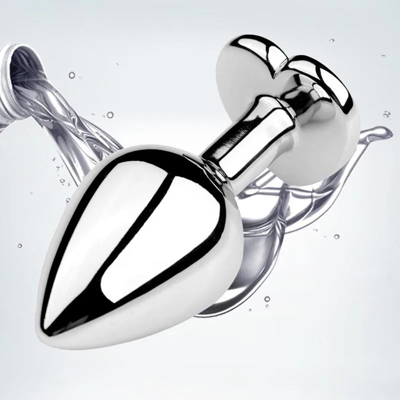 Anal Plug Heart shape | 3 Sizes Stainless Steel different Colors | butt plugs