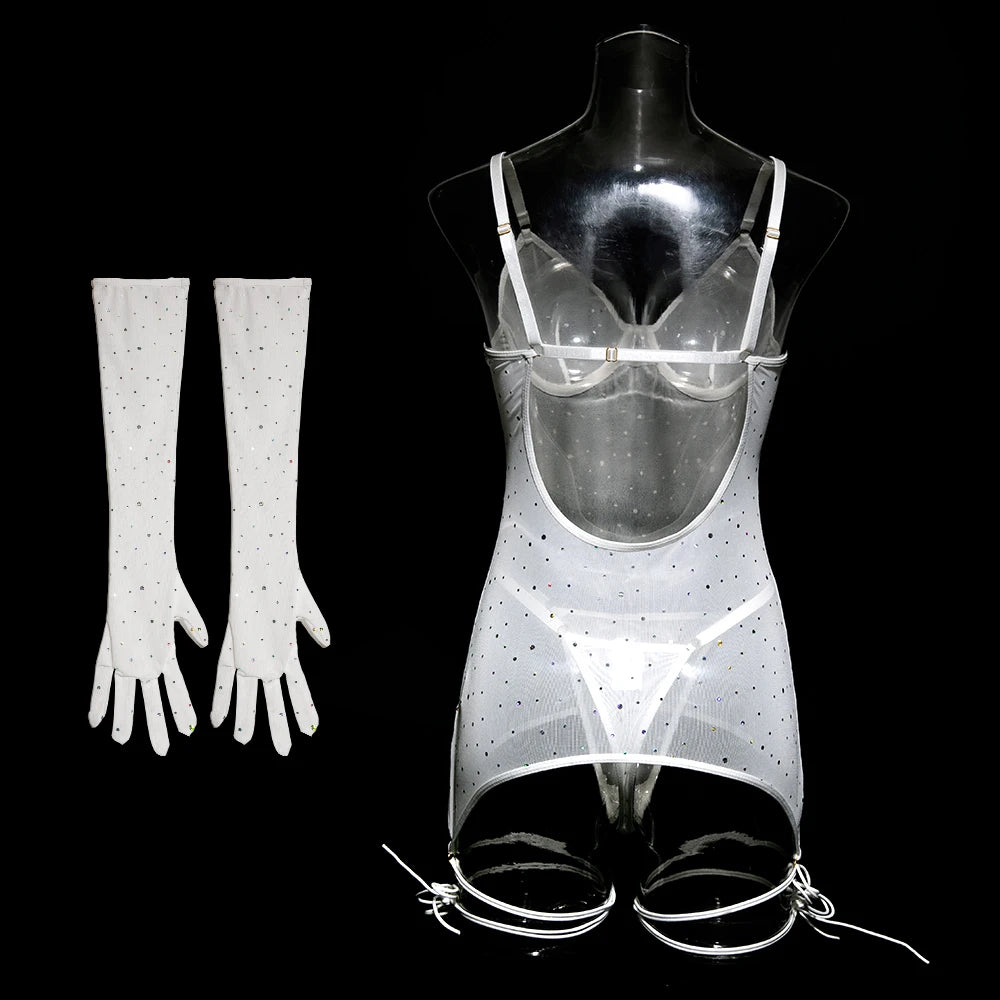 Mesh 3-Piece Intimates Sexy Erotic SET
