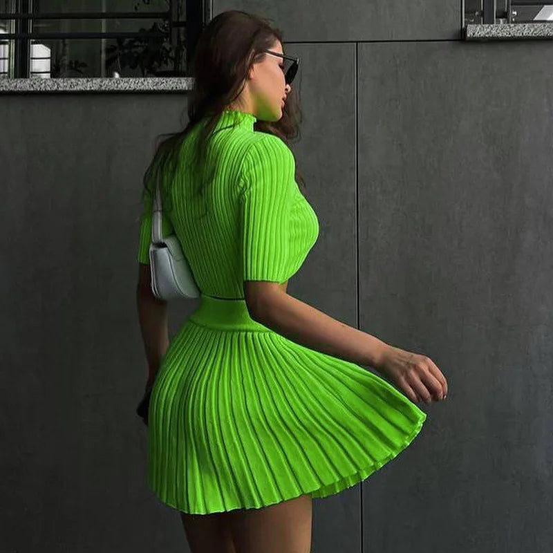 WomenS Winter Mini Skirts 2 Piece Sets