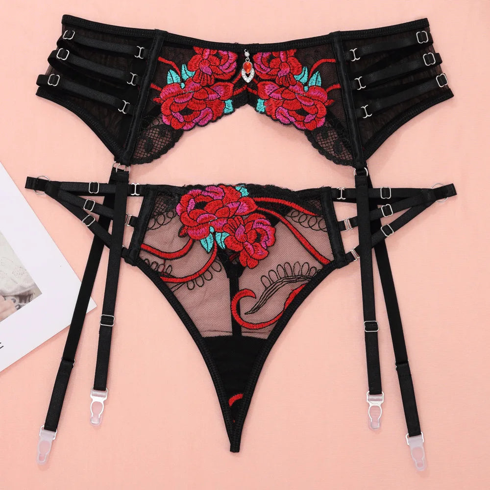 Sexy Lingerie | Pack Women Floral Fancy set