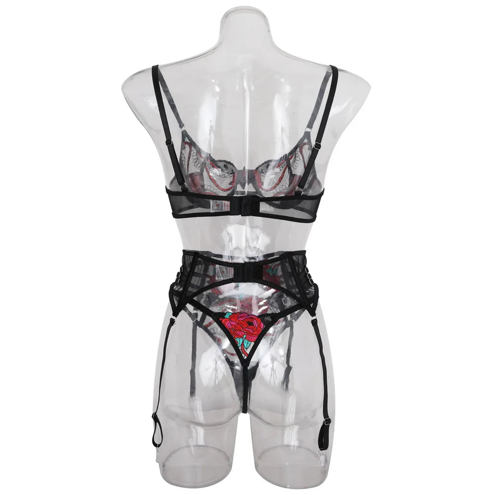 Sexy Lingerie | Pack Women Floral Fancy set