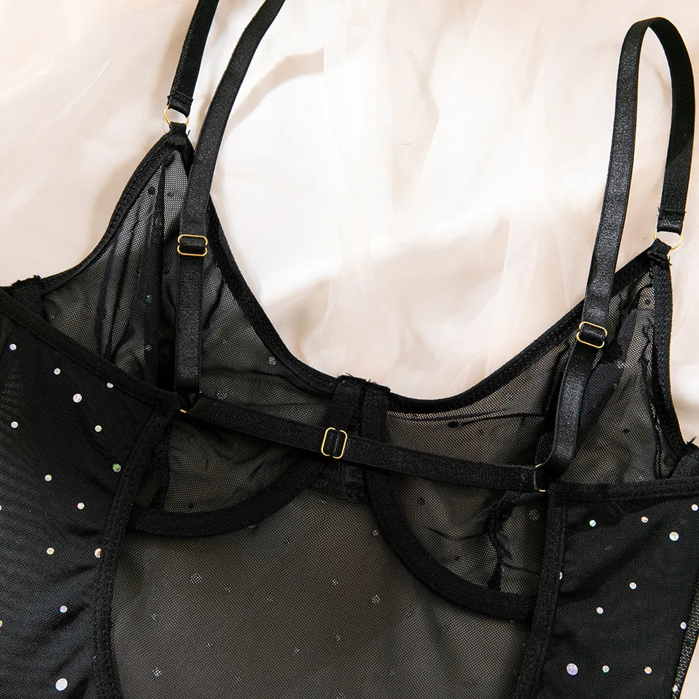 Mesh 3-Piece Intimates Sexy Erotic SET