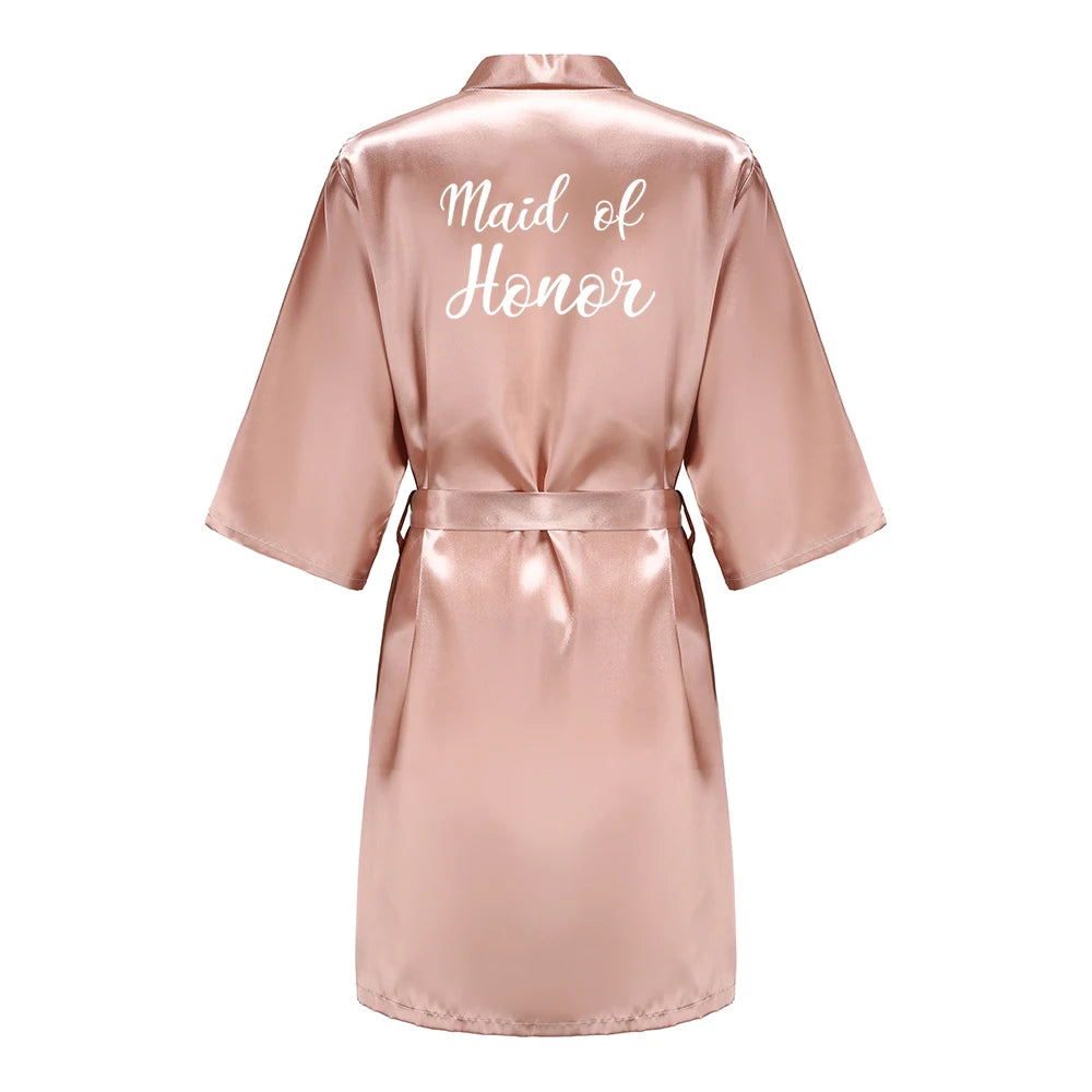 Bridal Party | Gifts Team | Gown Silk Satin| Bridal Robes