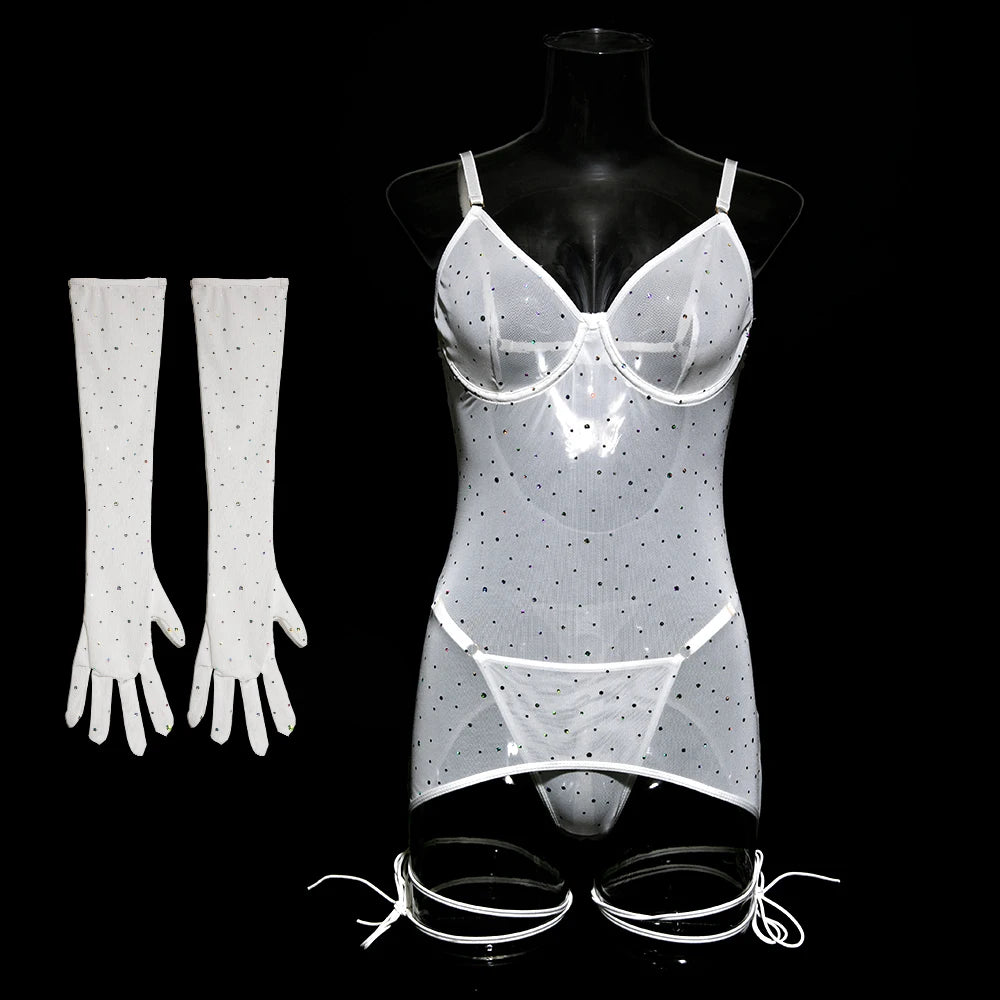 Mesh 3-Piece Intimates Sexy Erotic SET