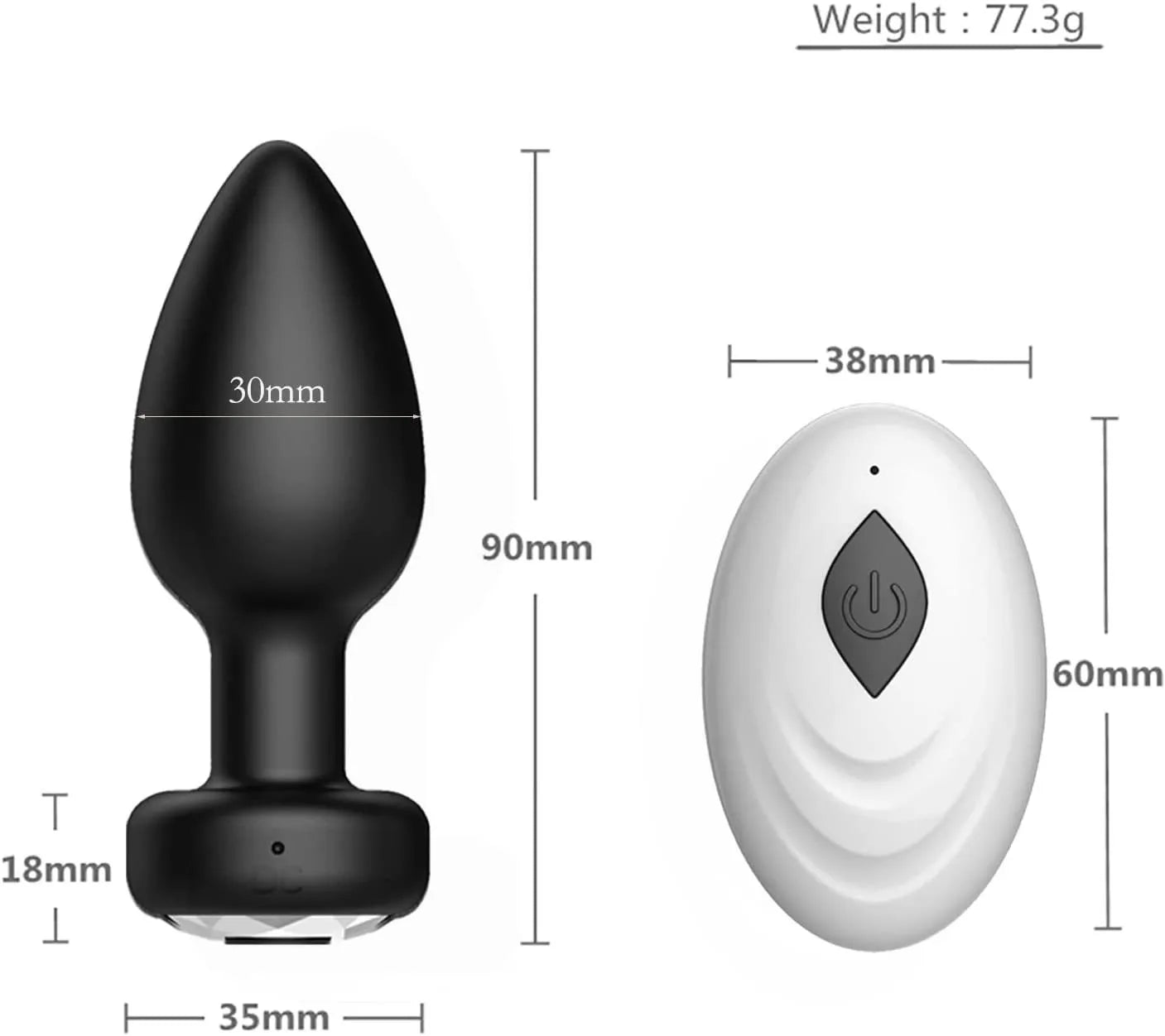 wireless bluetooth anal plug | with remote | app unisex