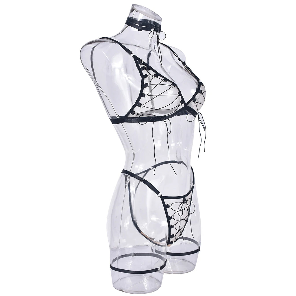 Erotic 4-Piece Seamless Intimate Sexy Set