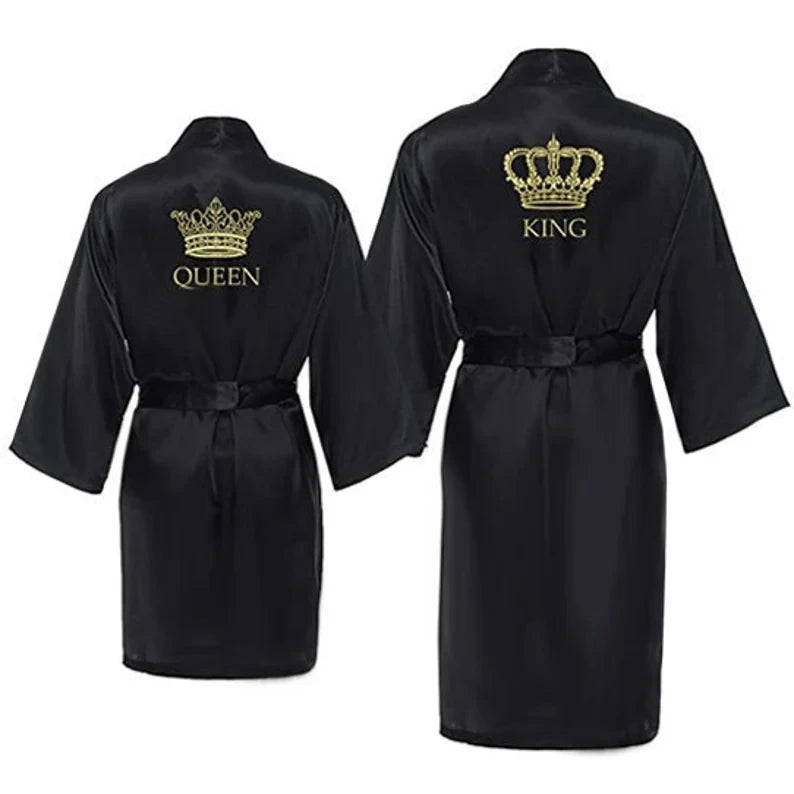 King And Queen Satin Robes Set | Couple anniversary | date night | wifey & husband