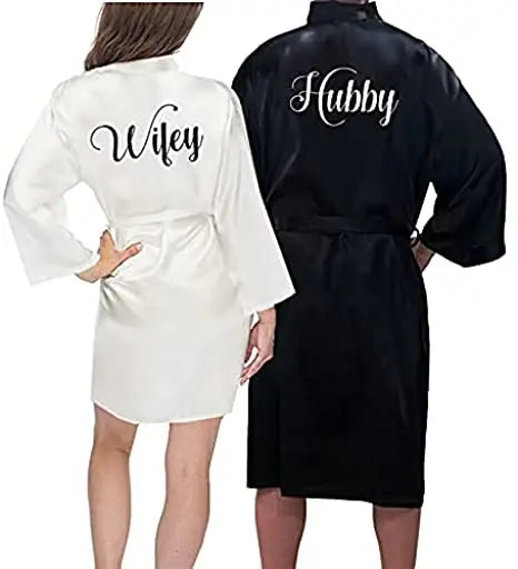 King And Queen Satin Robes Set | Couple anniversary | date night | wifey & husband