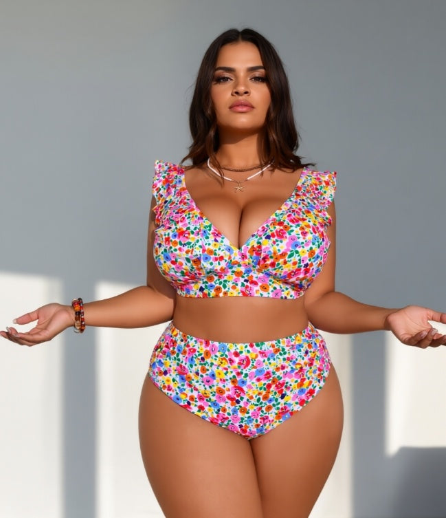 Queen size Women's One-piece Casual Swimsuit