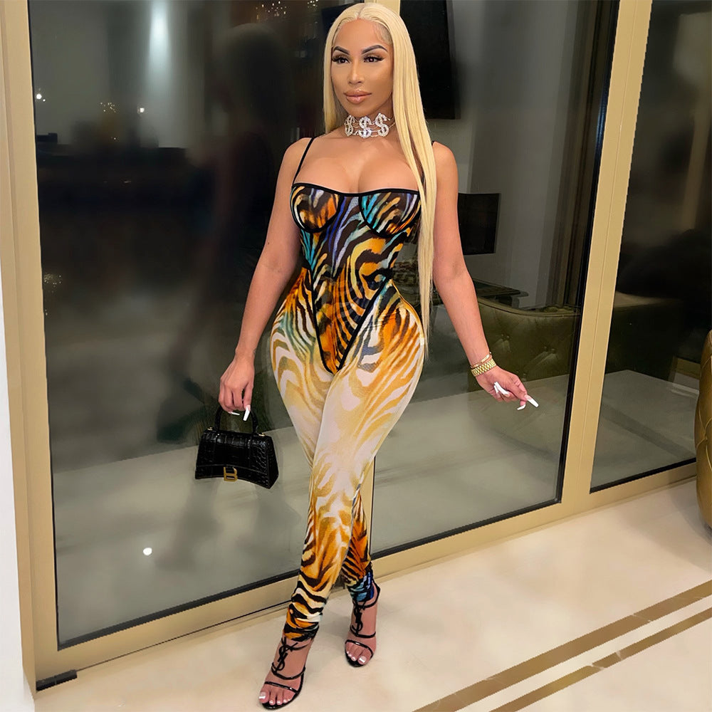 MESHA Sling Jumpsuit Two-Piece Trousers Suit