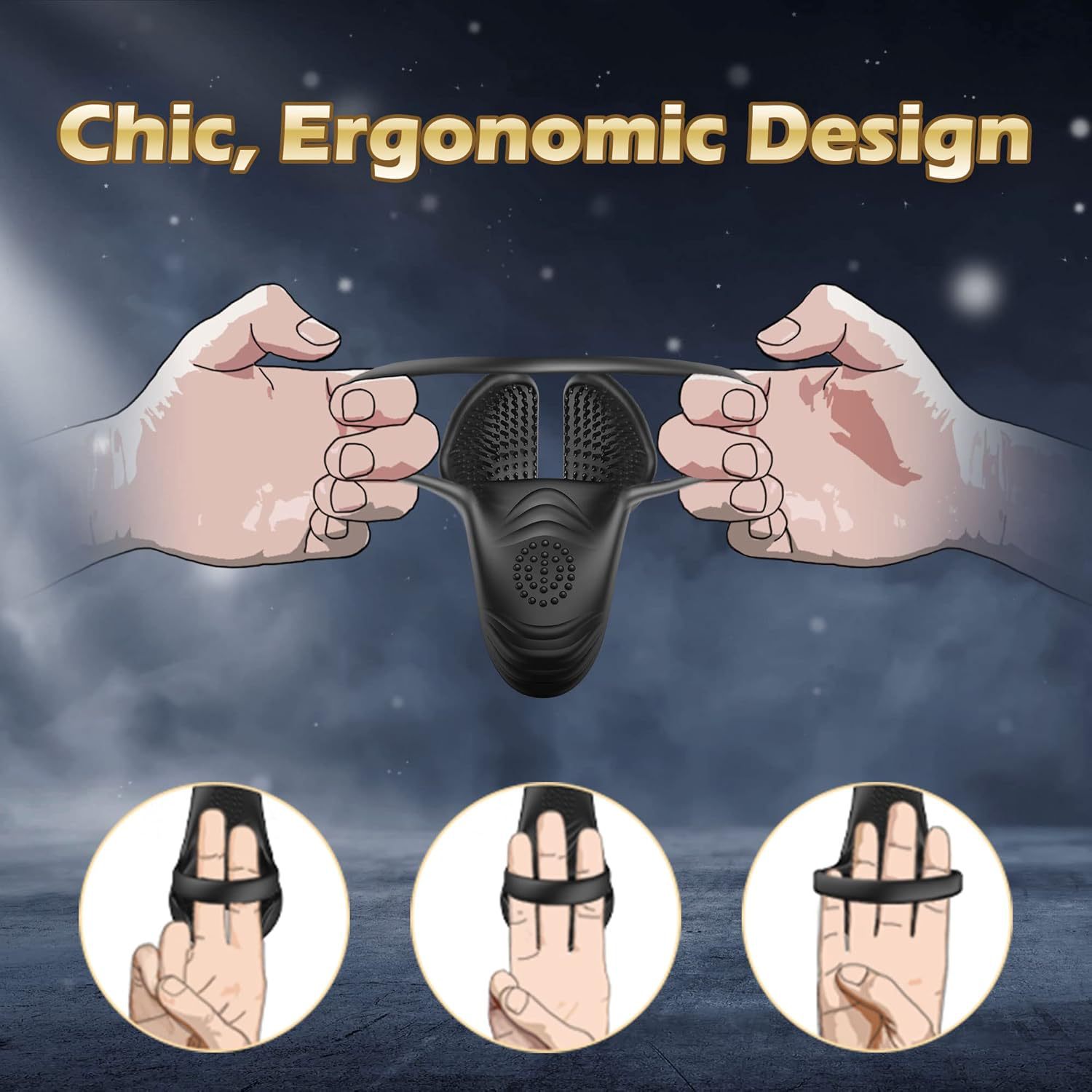 Men's Silicone Ring Resonance Electric Massager(THE BEST)
