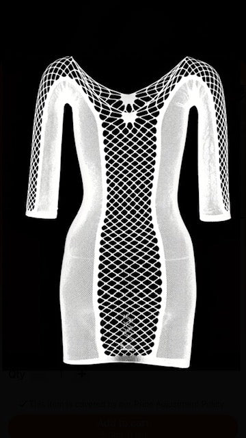 White icy bodycon dress - Plush Intimates Boutique